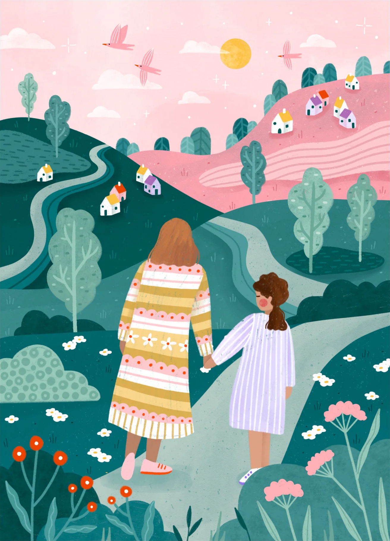 Mother and Daughter in nature - Bea Muller