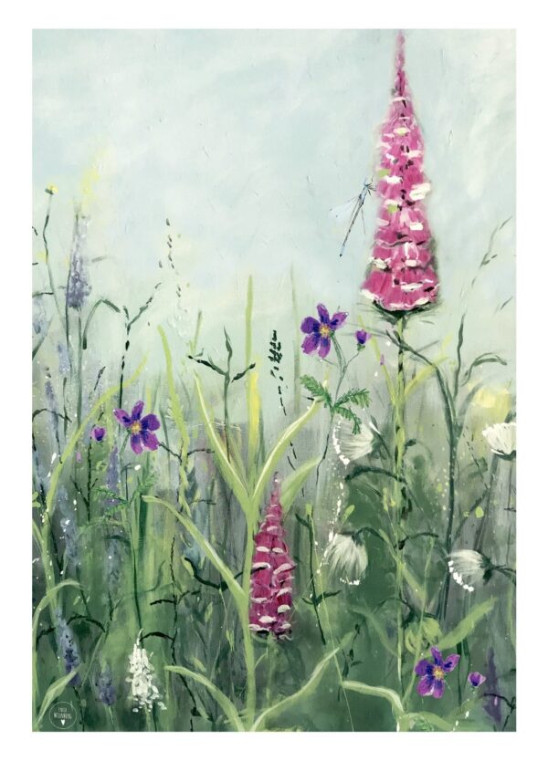 Smuk blomsterplakat af Lydia Wienberg