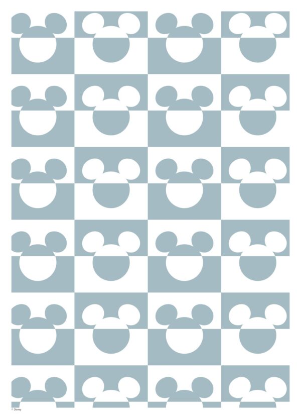 Mickey Mouse Blue and White Pattern - Disney