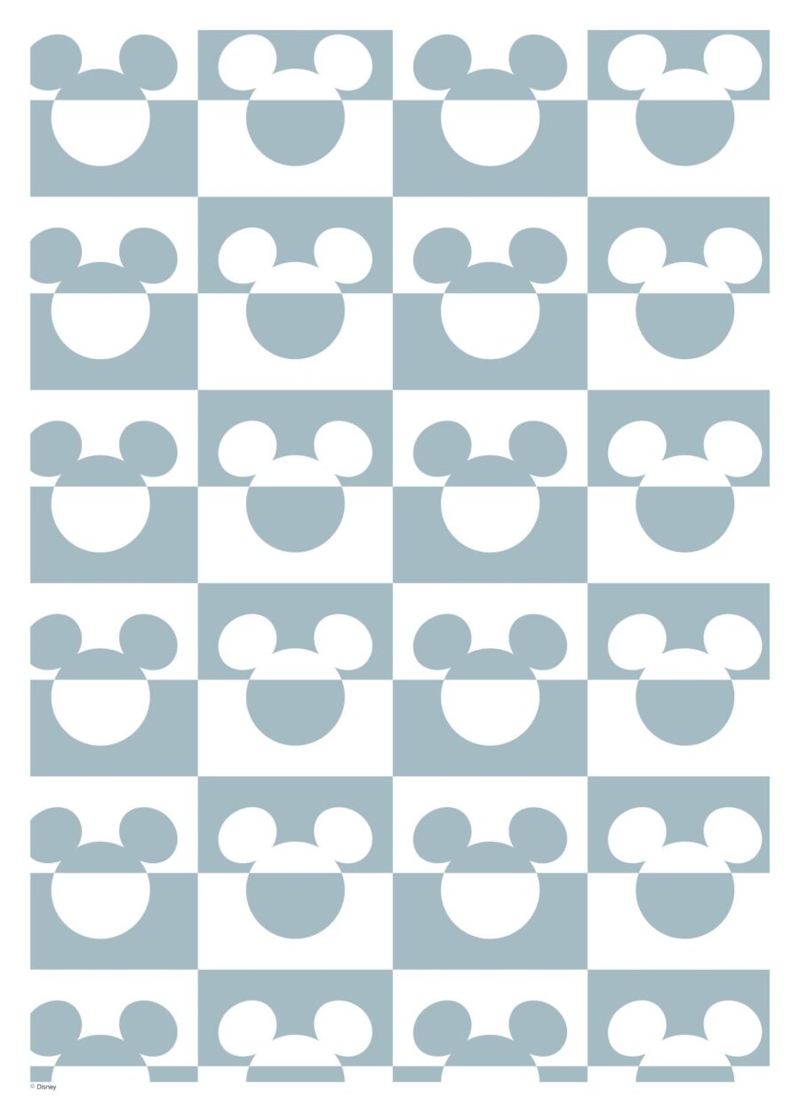 Mickey Mouse Blue and White Pattern - Disney