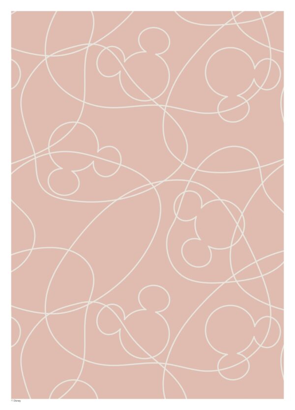 Mickey Mouse Pink & White Outline - Disney