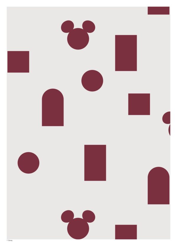 Red Shapes Mickey: Split Motif 1 - Disney