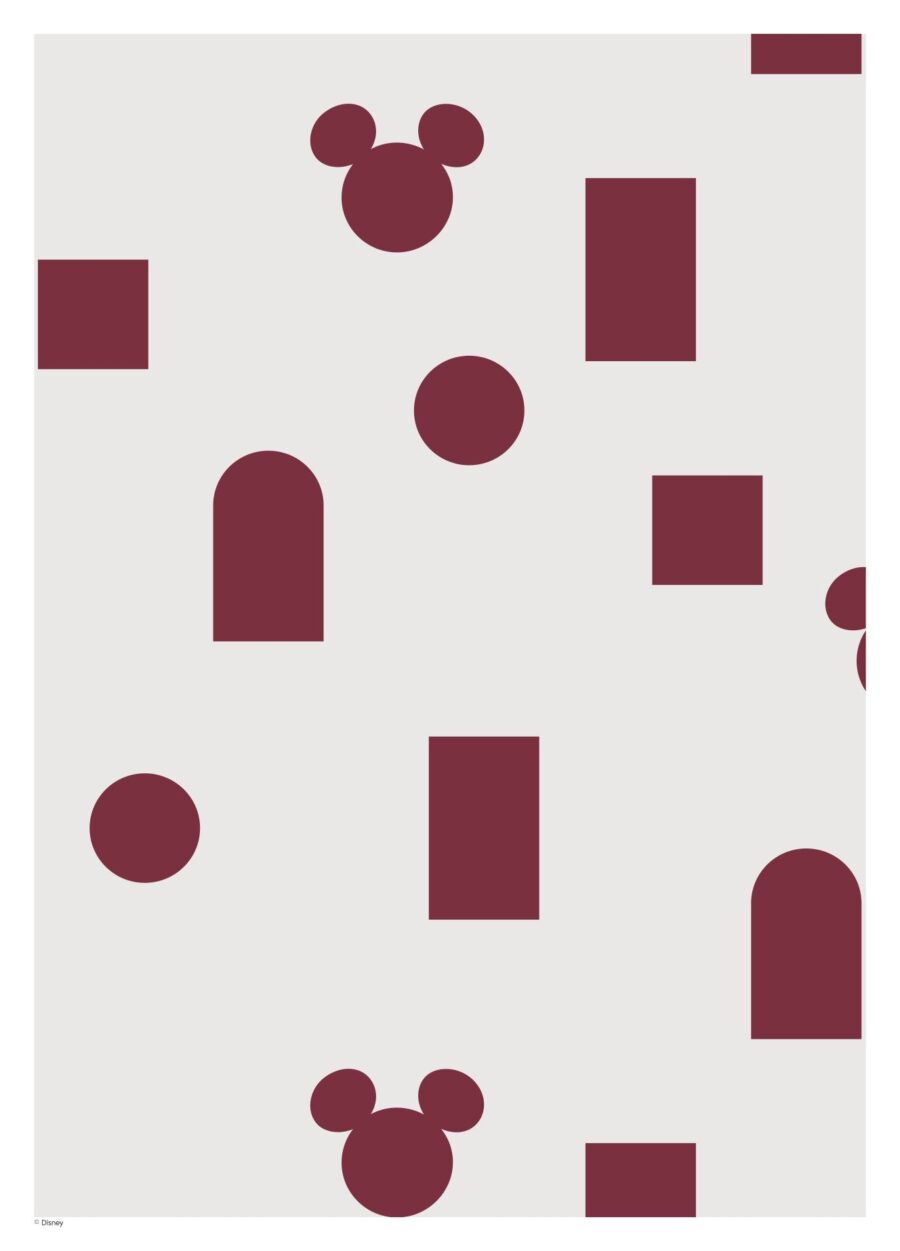 Red Shapes Mickey: Split Motif 1 - Disney