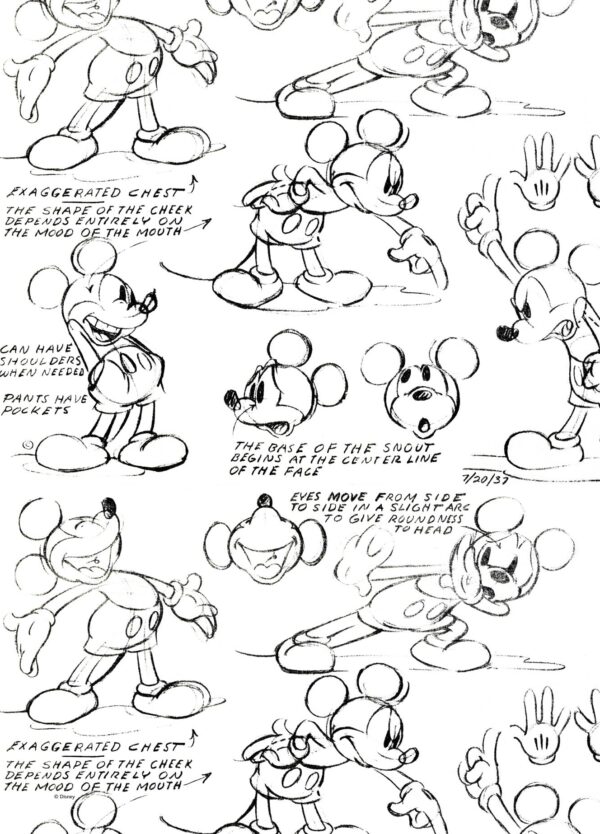 Mickey Mouse: Character Sheet 1937 - Disney