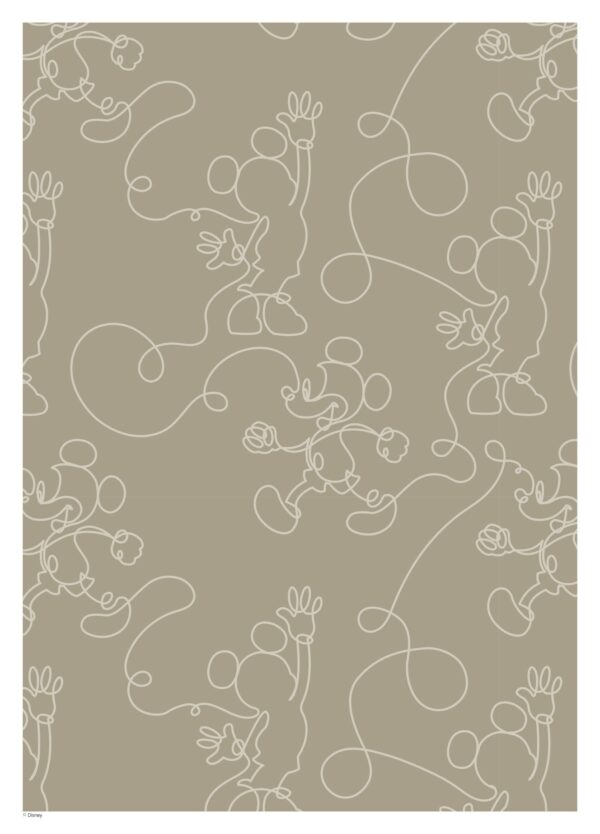 Mickey Mouse Green & White Outline - Disney