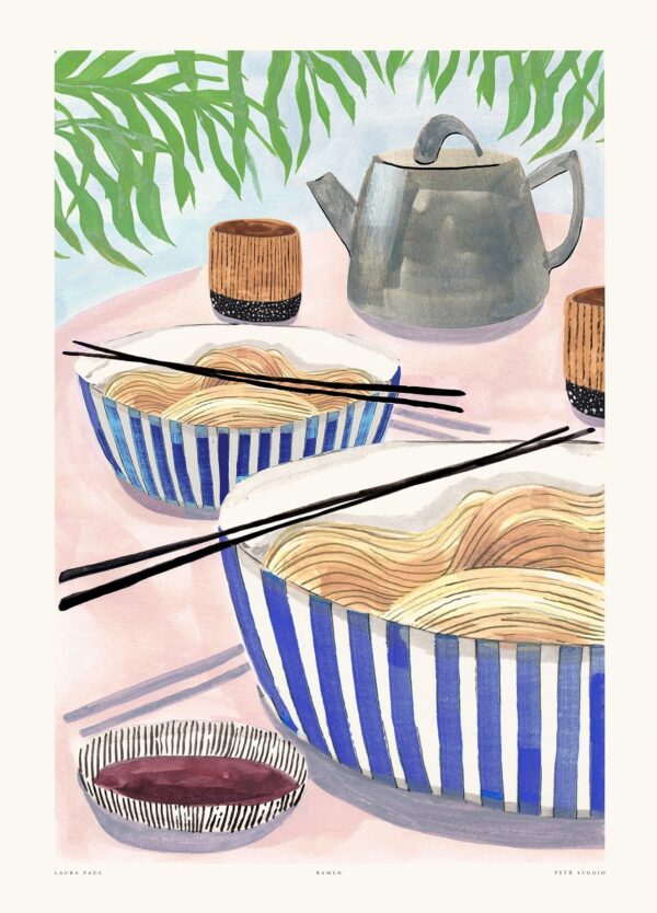 Ramen plakat af Laura Page