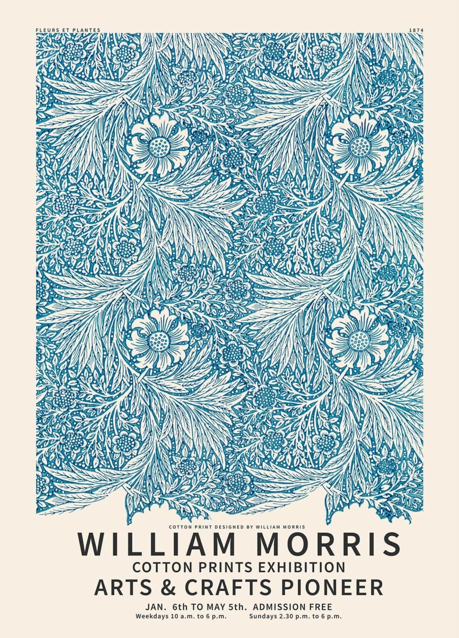 Blue flower pattern - William Morris