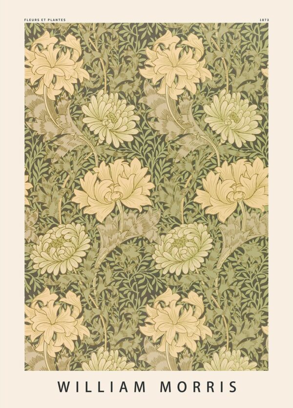 Green flower pattern - William Morris