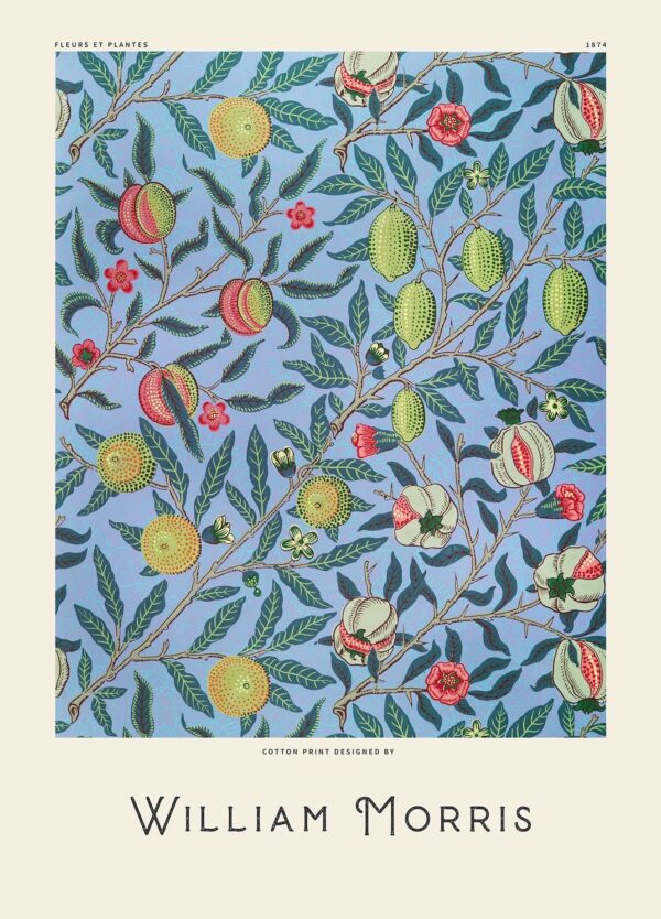 Fruits in blue - William Morris