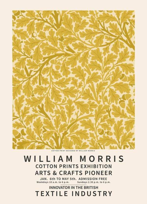 Yellow leaf pattern - William Morris