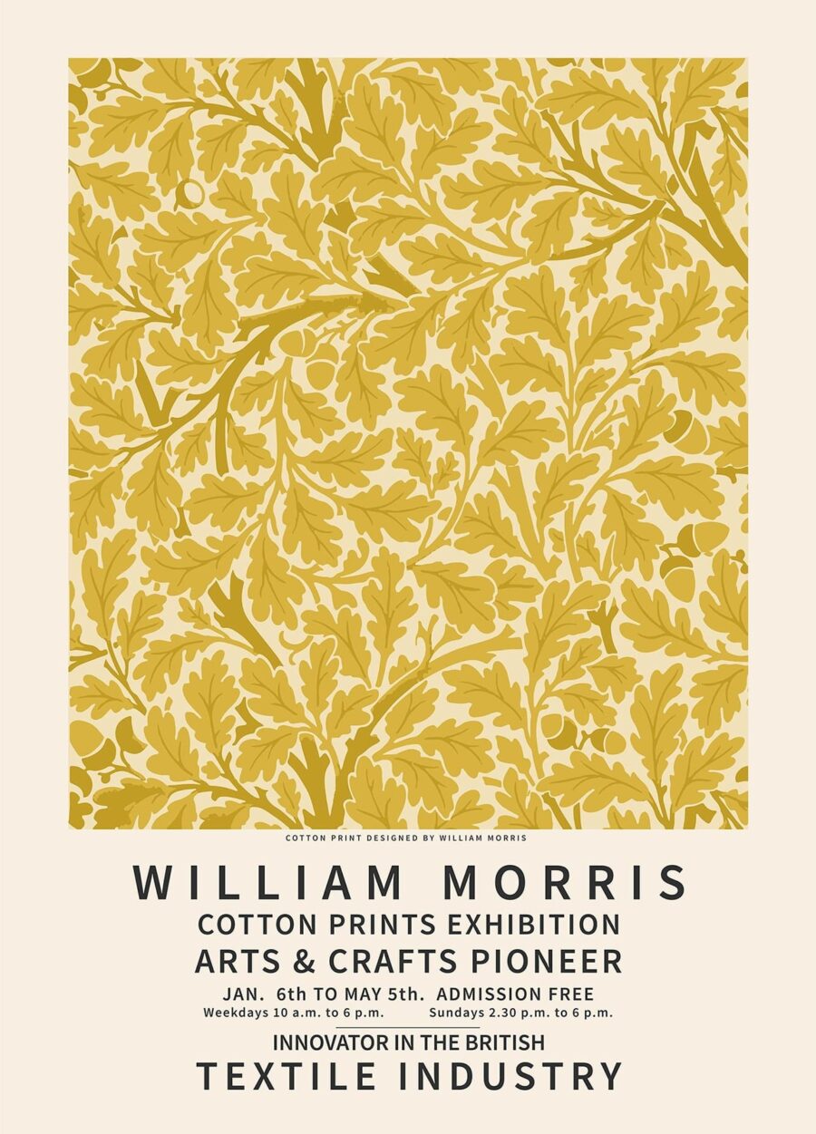 Yellow leaf pattern - William Morris