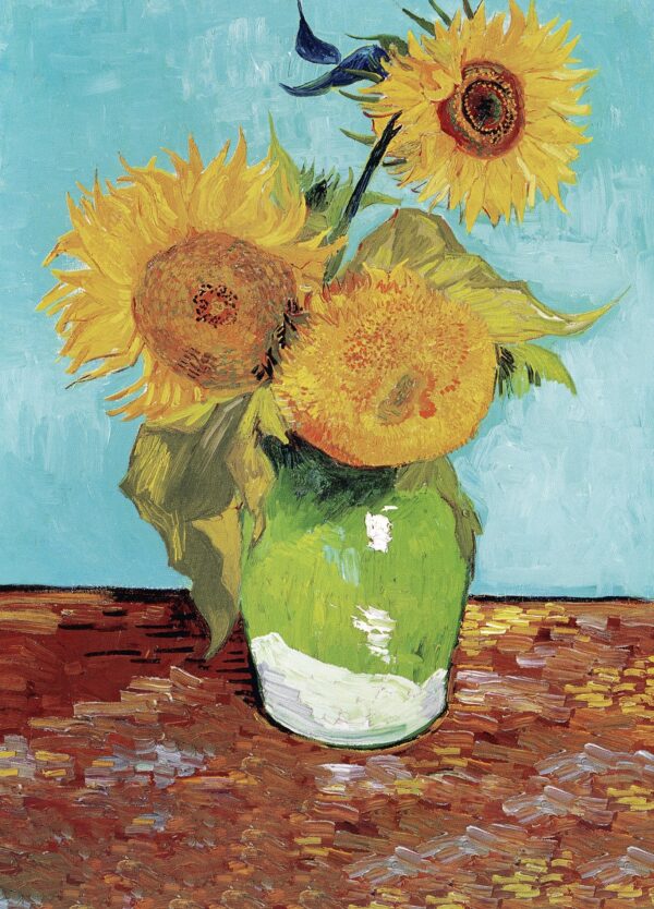 Vase With Three Sunflowers - Vincent Van Gogh