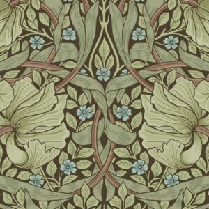 William Morris plakat beskåret til kvadrat. Plakaten hedder Pimpernel