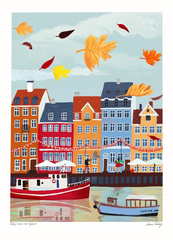 Falling Leaves Over Nyhavn - Emma Forsberg