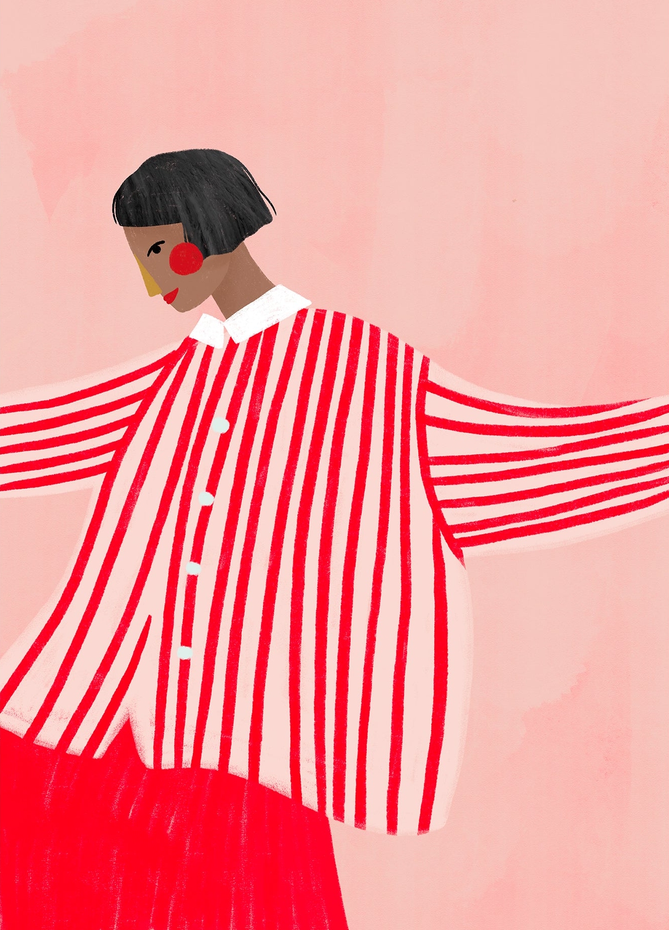 The Woman with the Red Stripes - Bea Muller