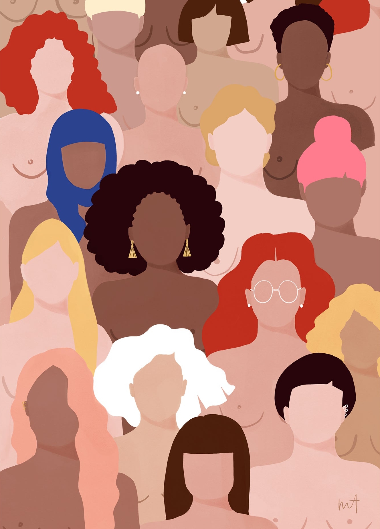 Maja Tomljanovic Plakat inspireret af Beyonces sang "Who run the World" med en mange forskellige kvinder i centrum.