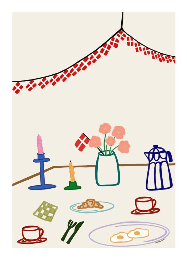 Fødselsdags plakat af Engberg Studio