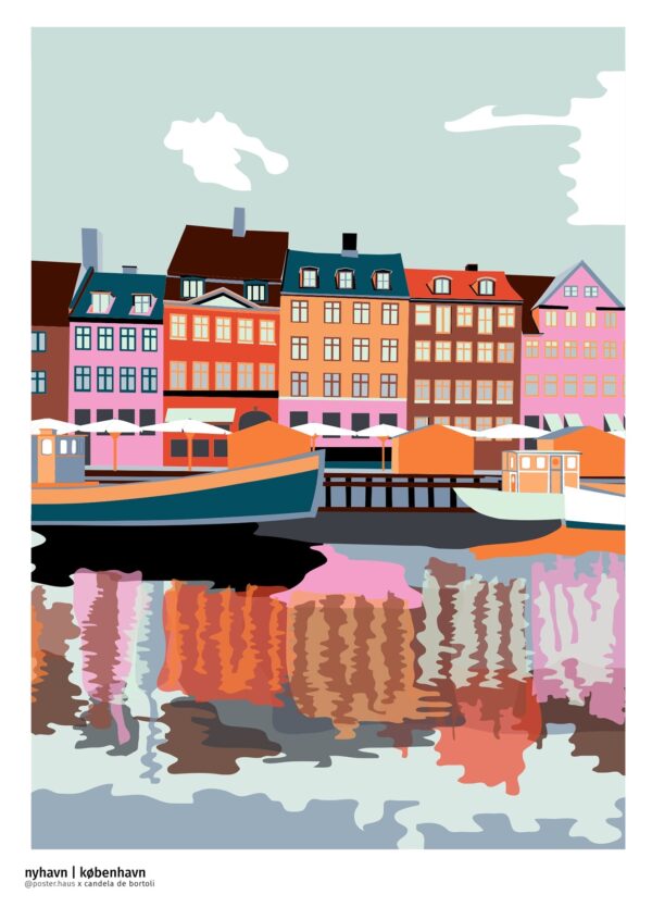 Nyhavn, Morgen - PosterHaus x Candela De Bortoli