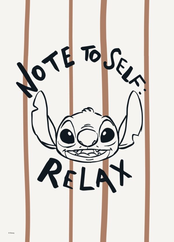 Moderne Stitch plakat med striber