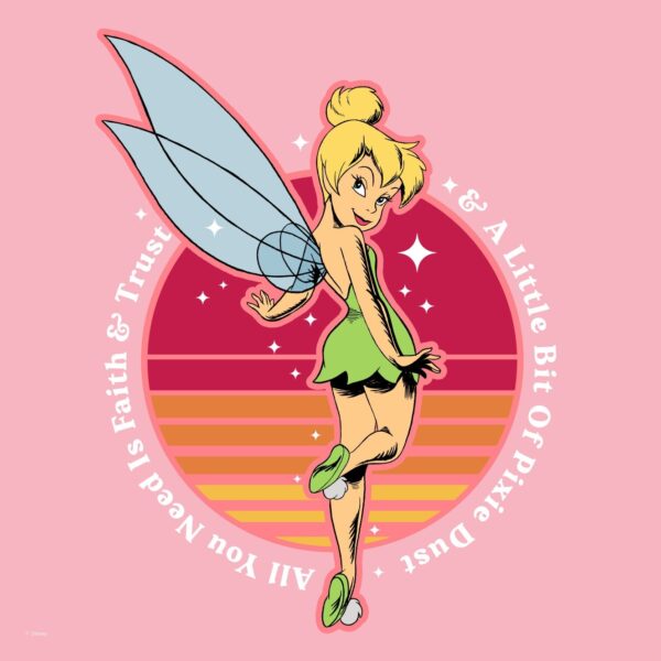 Klokkeblomst plakat i lyserød med Klokkeblomst og en solnedgang i orange og bordeaux