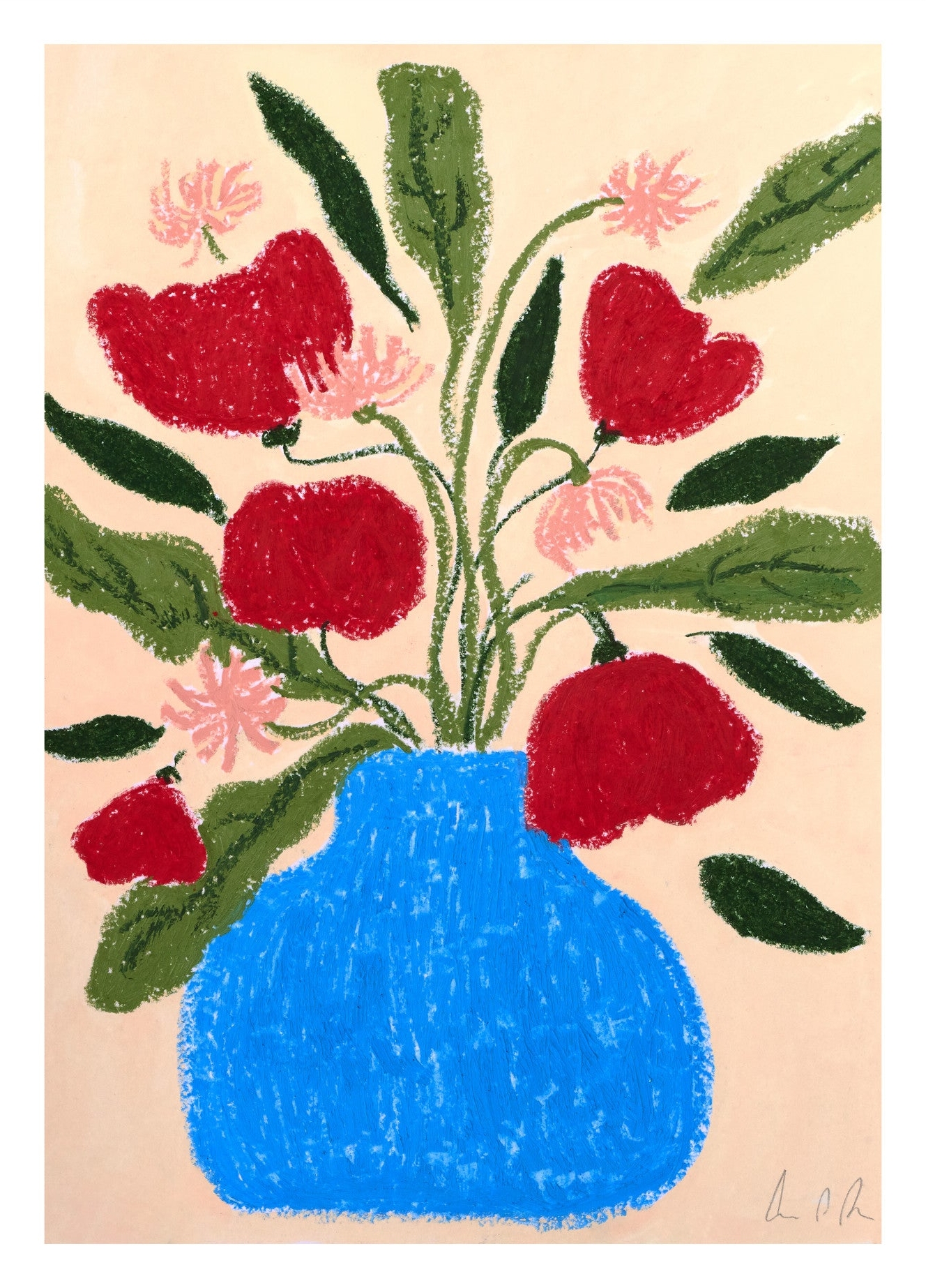 Blue vase poppies - Camilla Bergqvist